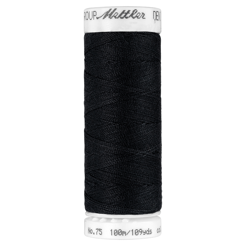 Amann Mettler – Denim DOC naaigaren 100m - 4000 Black
