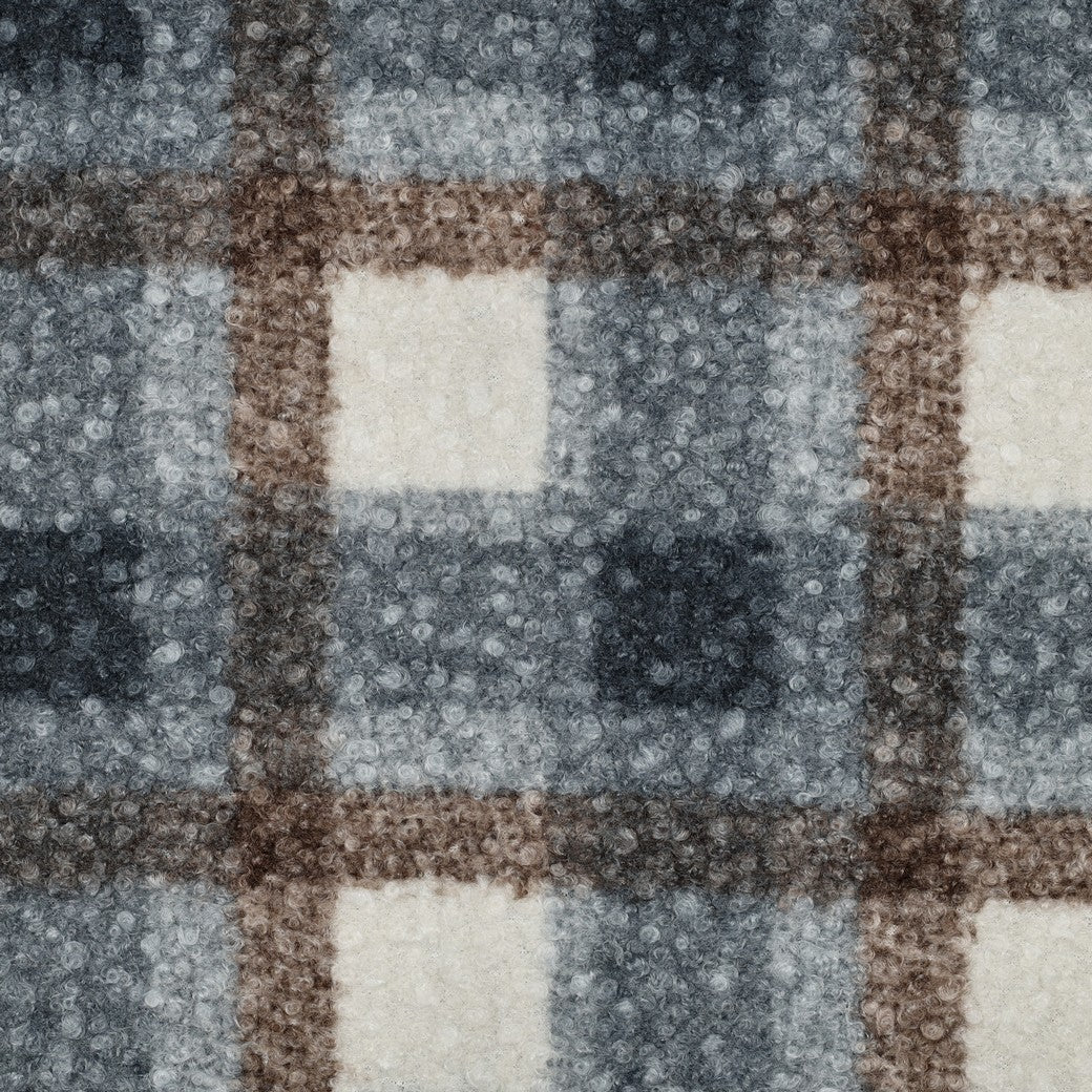 Bouclé ruit blauw