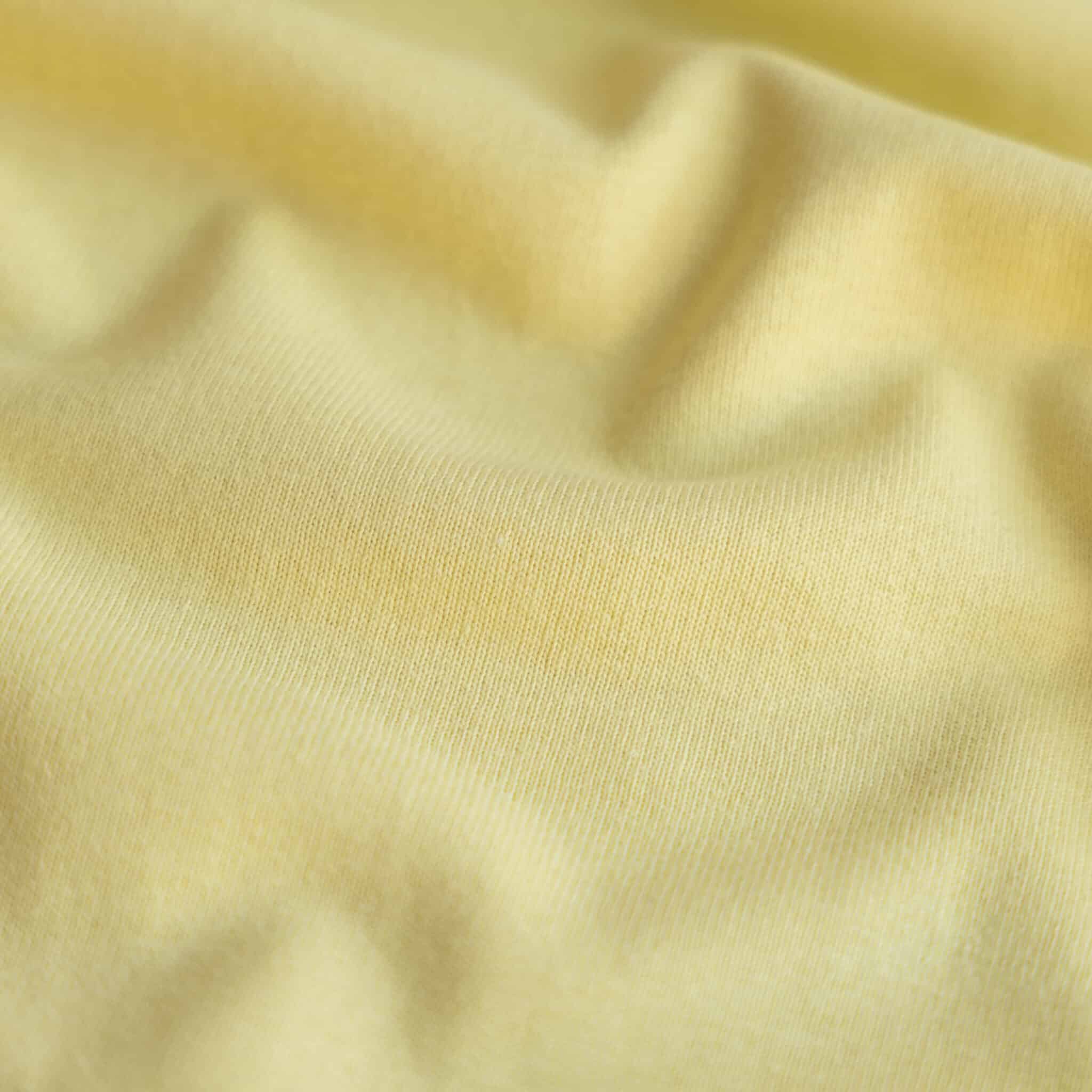 Katoenen t-shirt stof custard geel