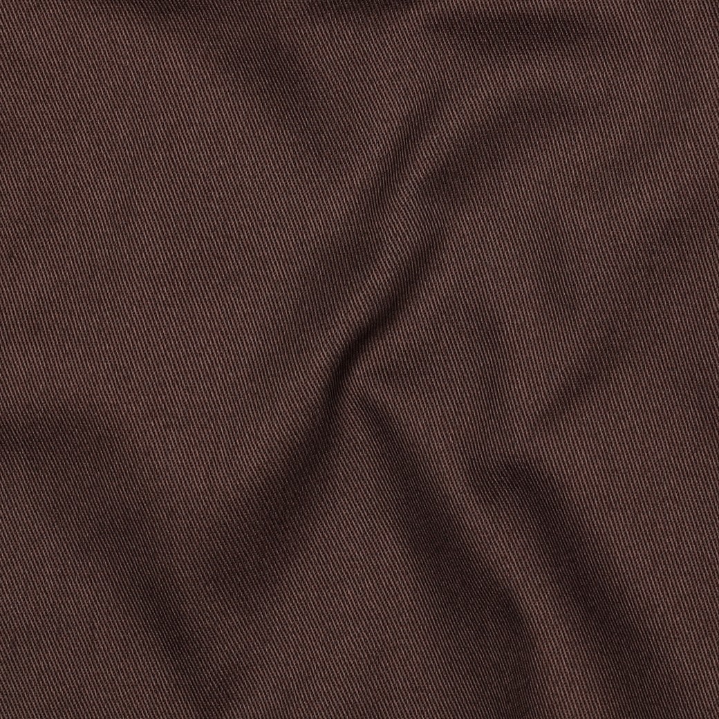 Katoenen twill donkerbruin