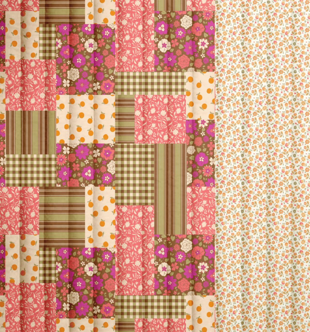 Stepped katoen suzie bloemen