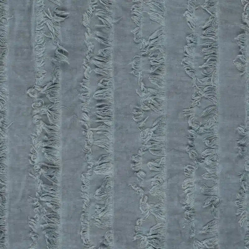 Vintage jacquard ruffle strepen jeansblauw