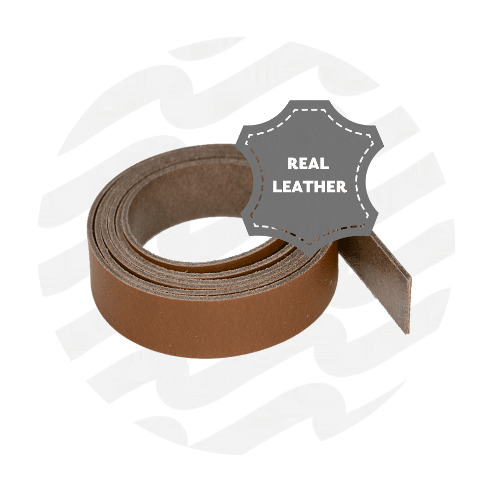 Zipper Zoo - Leren band 20mm hazelnut - 130cm