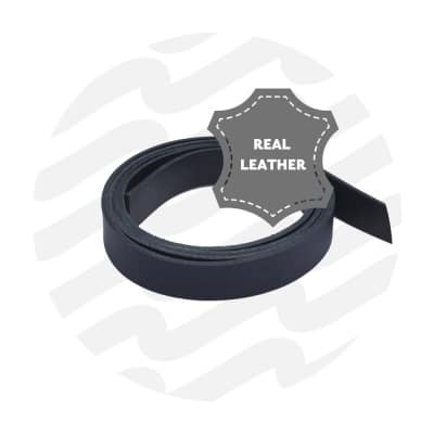 Zipper Zoo - Leren band 25mm ink blue - 130cm