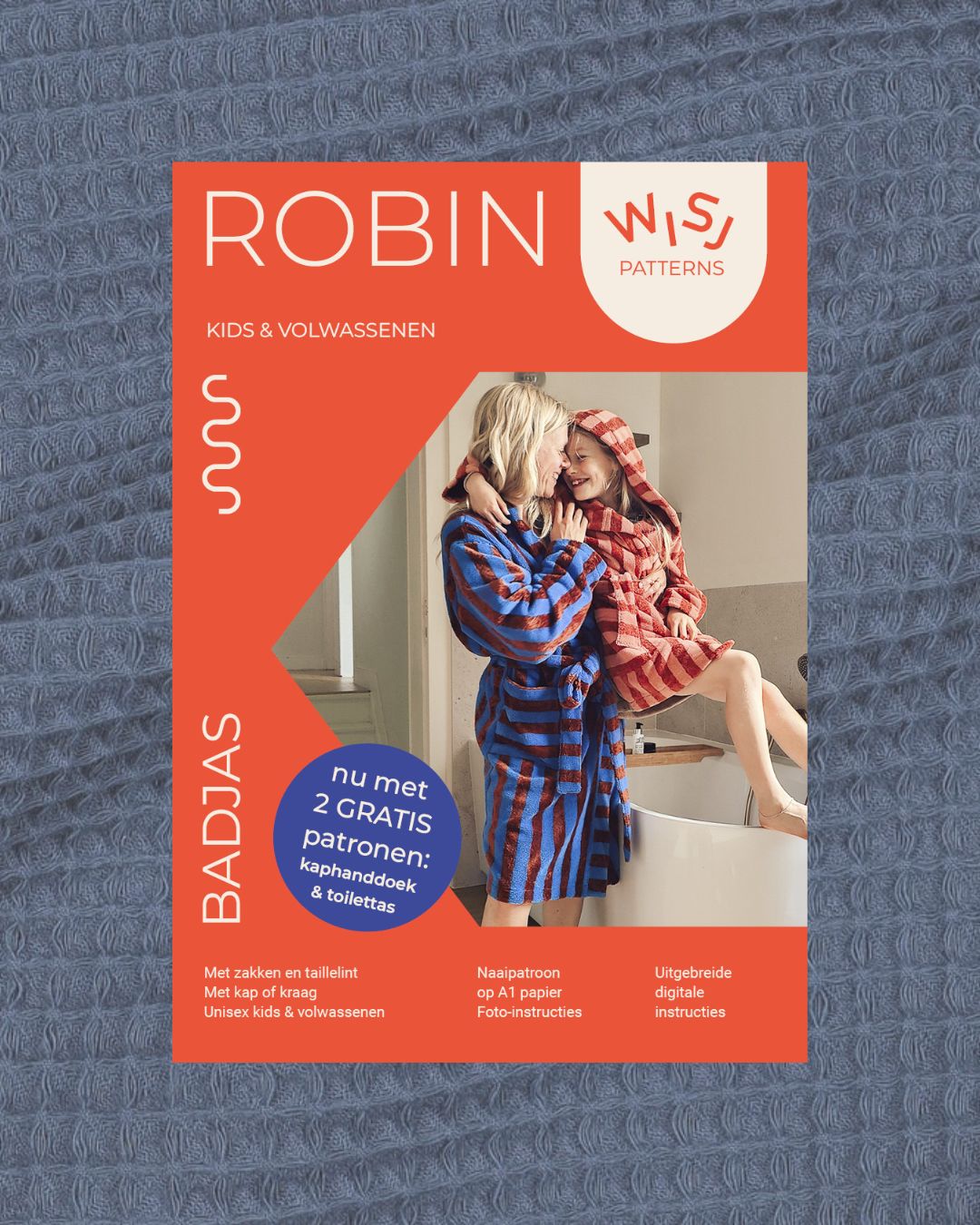 Stof inspiratie voor de Robin badjas