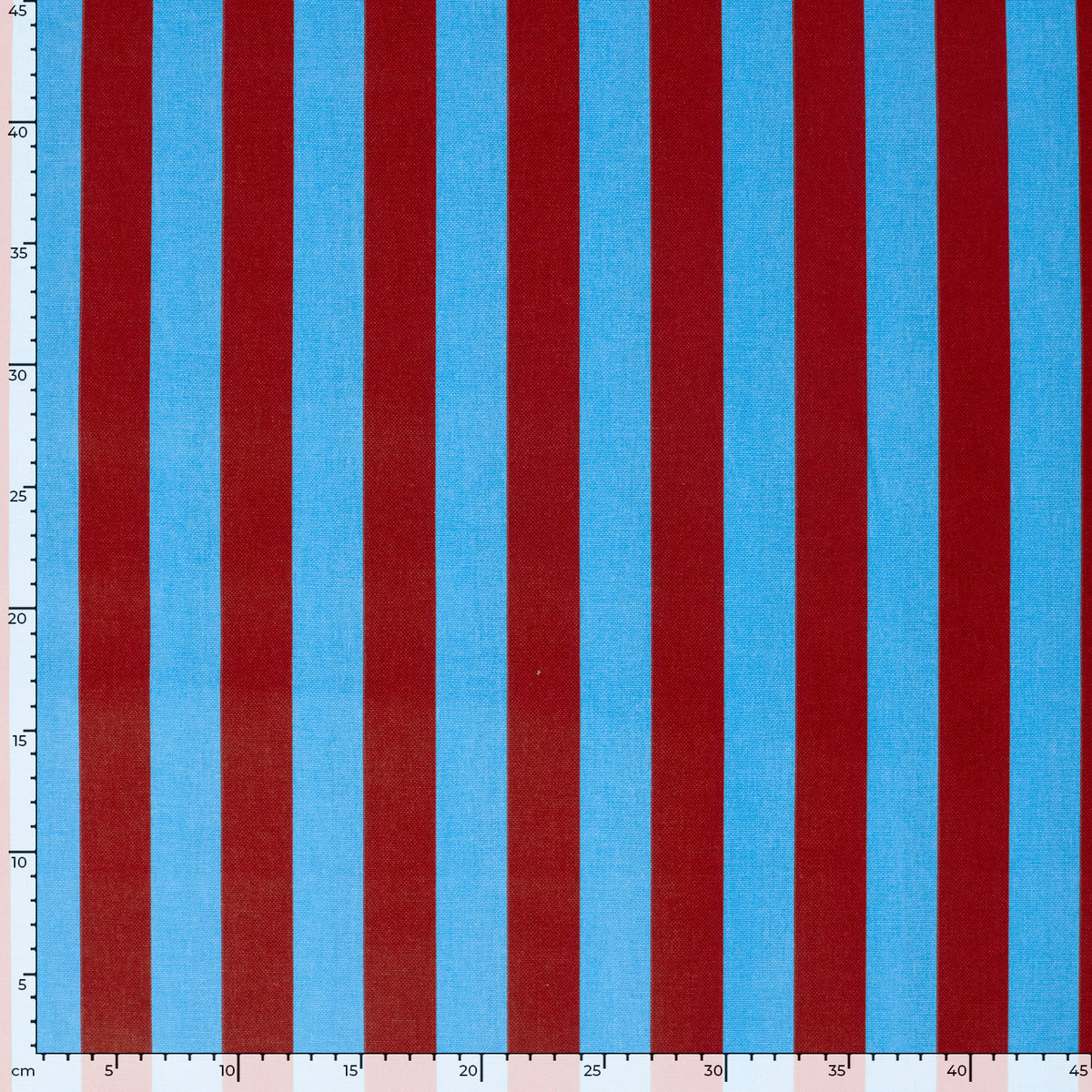 Canvas panama strepen aqua/bordeaux