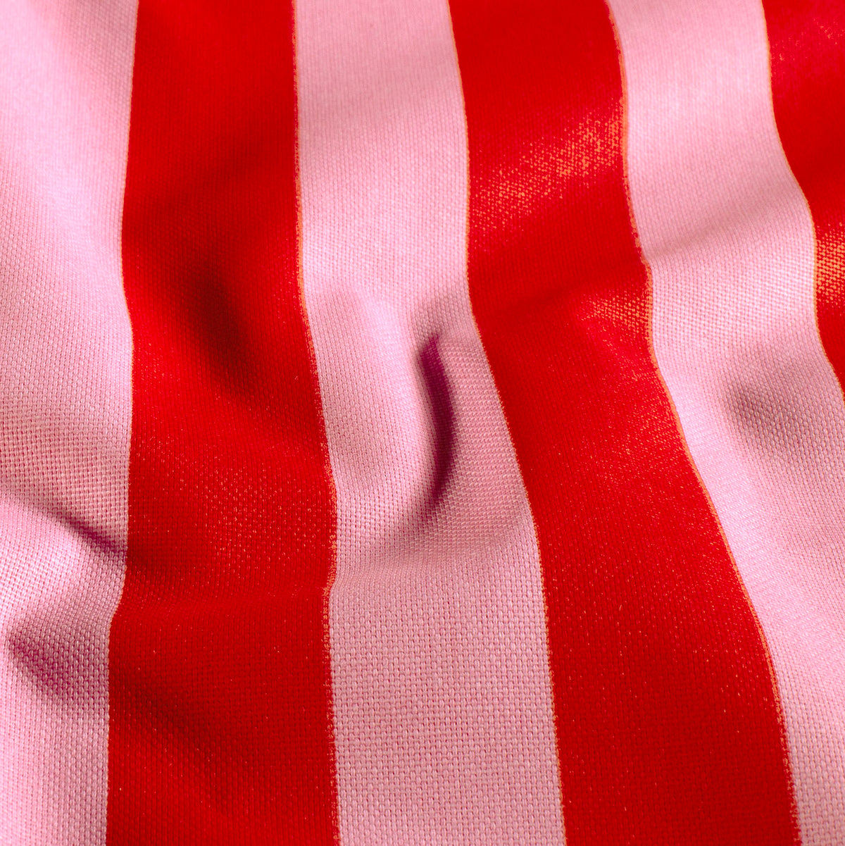 Canvas panama strepen roze/rood