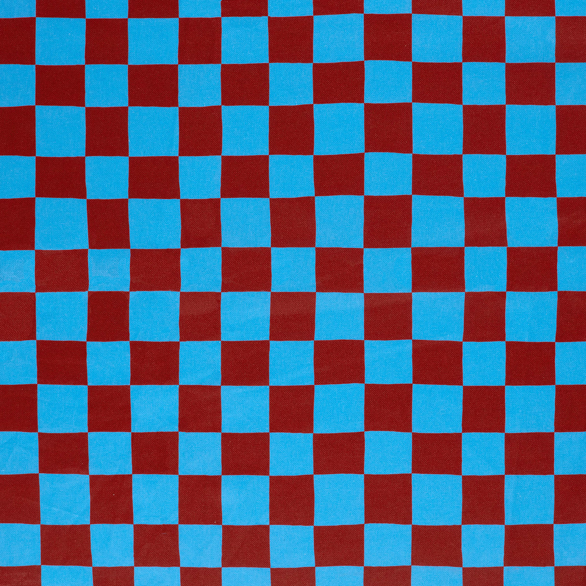 Canvas panama ruiten aqua/bordeaux