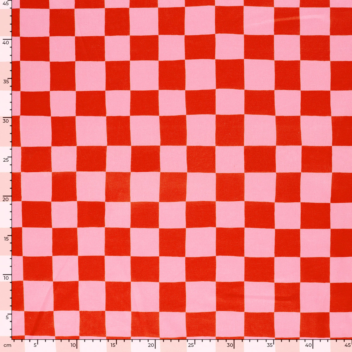 Canvas panama ruiten roze/rood