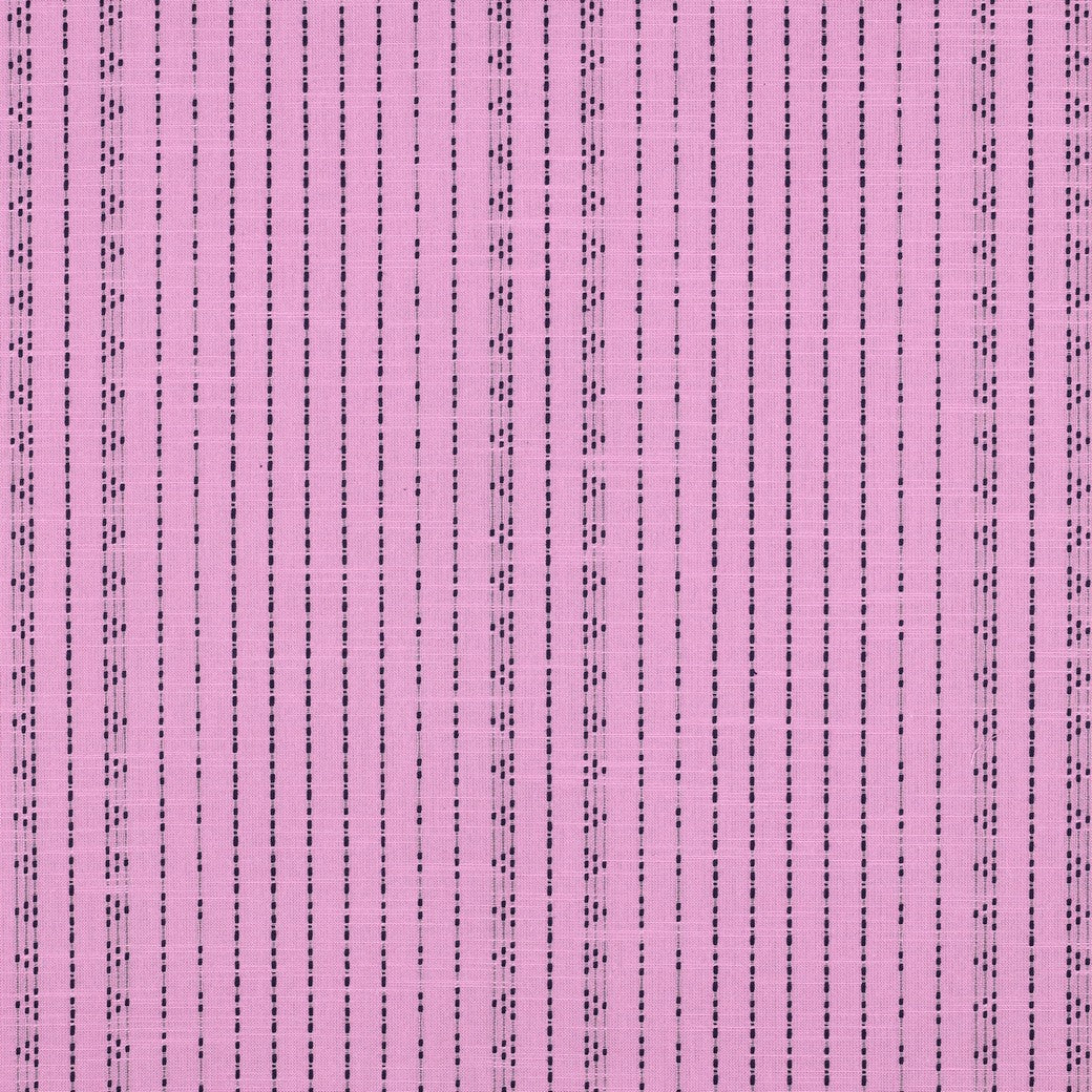 Yarn dyed katoen dobby dots roze/navy