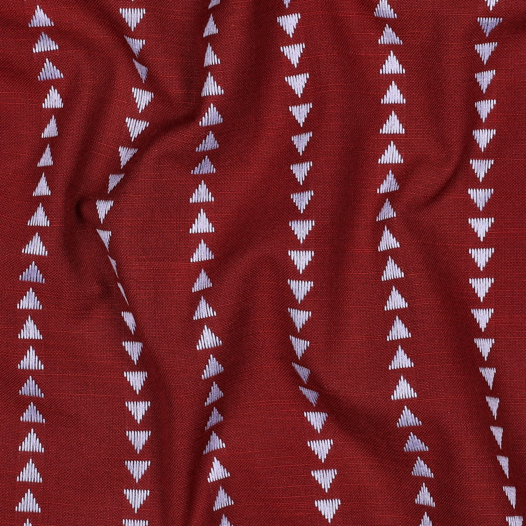 Yarn dyed katoen dobby abstract burgundy/lila