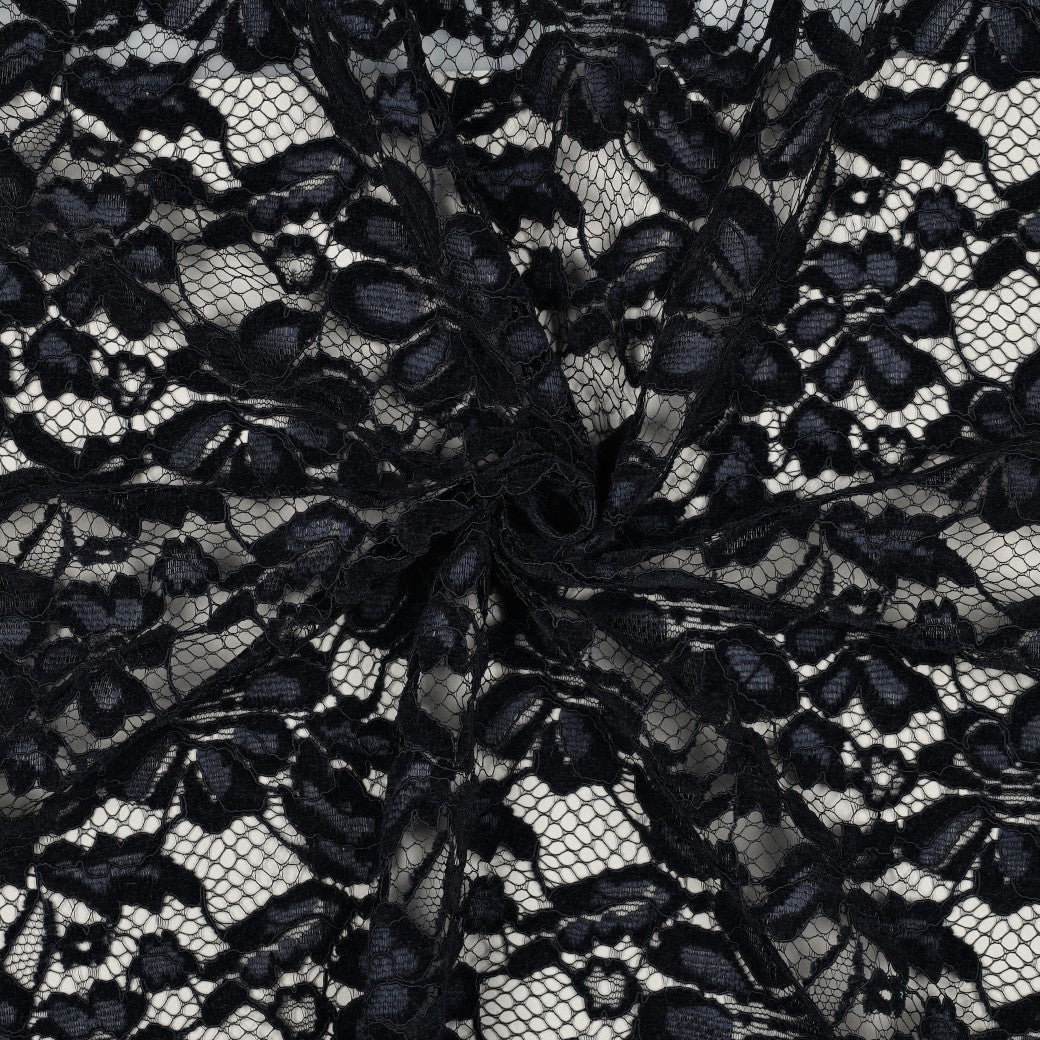 Chenille kant twee-zijdige golfrand navy