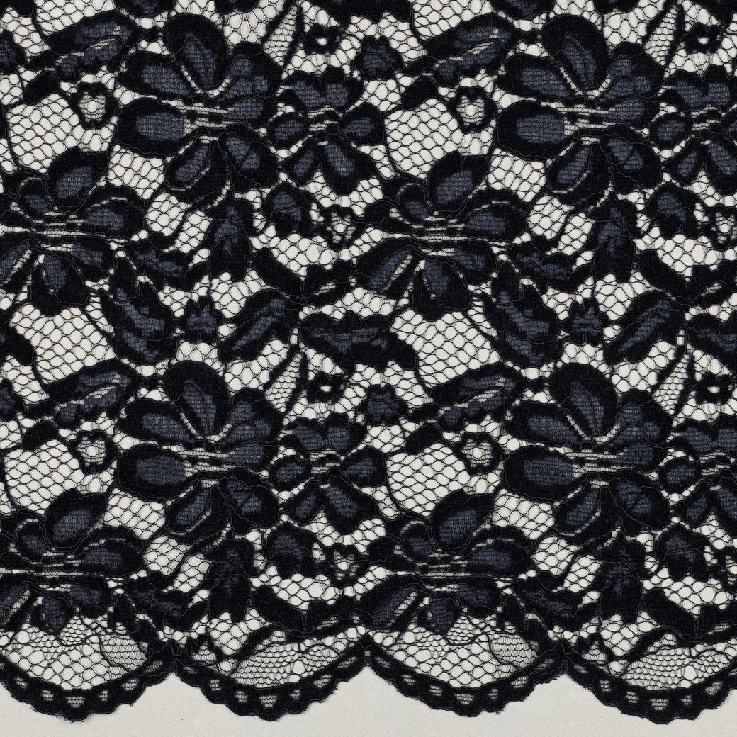Chenille kant twee-zijdige golfrand navy