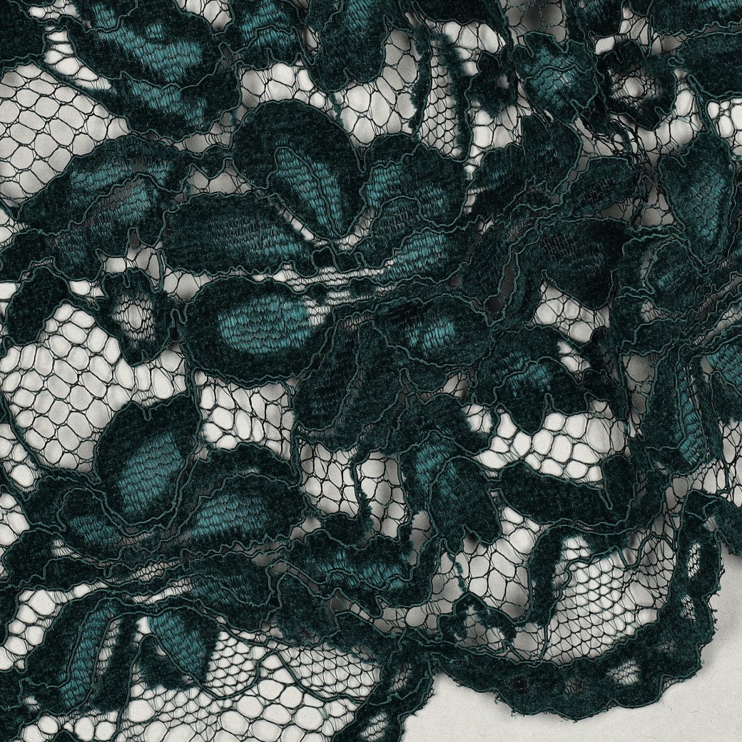 Chenille kant twee-zijdige golfrand emerald