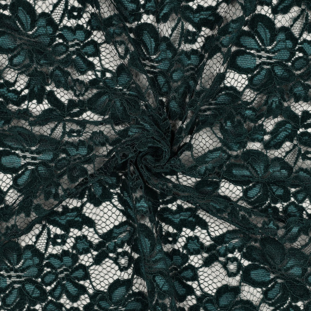 Chenille kant twee-zijdige golfrand emerald