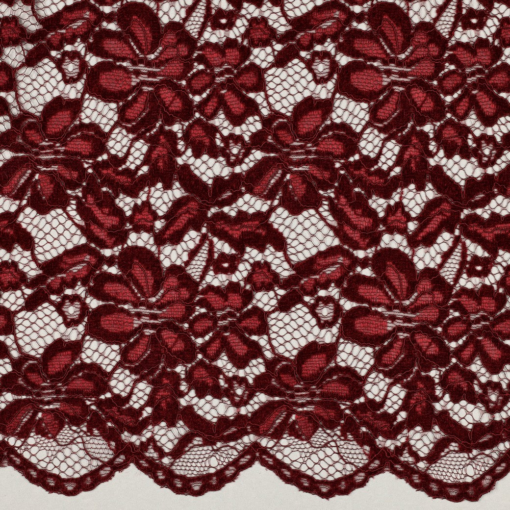 Chenille kant twee-zijdige golfrand bordeaux