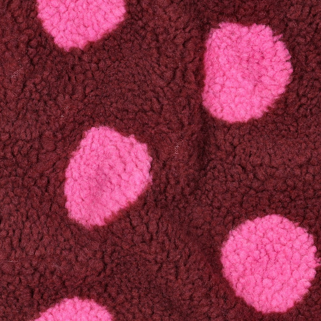 Teddy grote stippen burgundy
