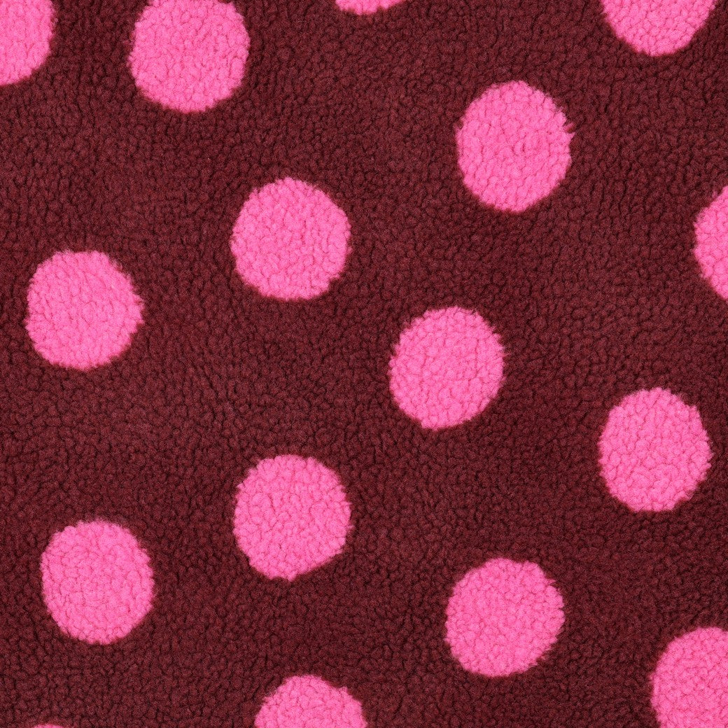 Teddy grote stippen burgundy