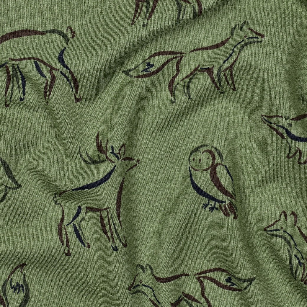 Soft sweat bosdieren groen