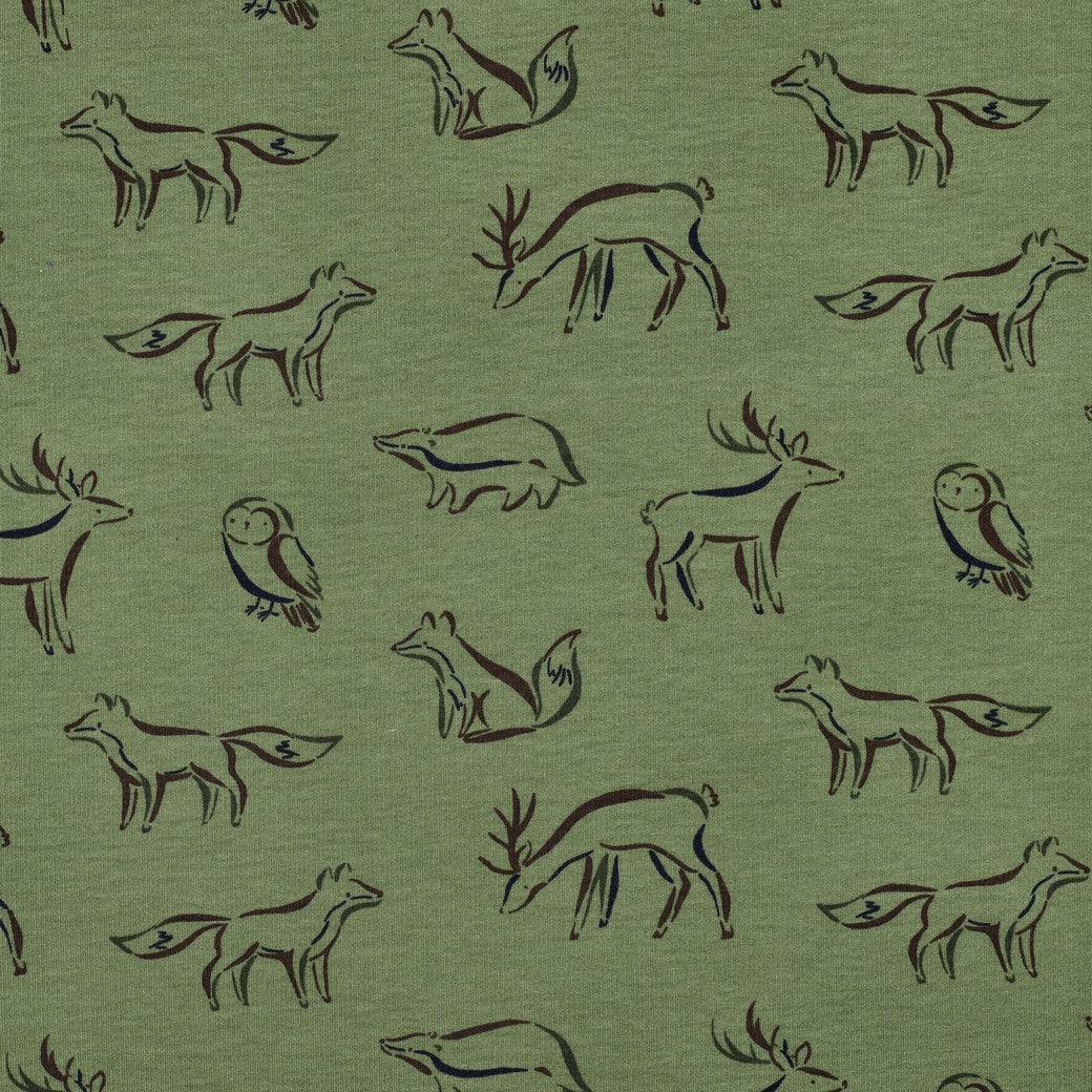 Soft sweat bosdieren groen