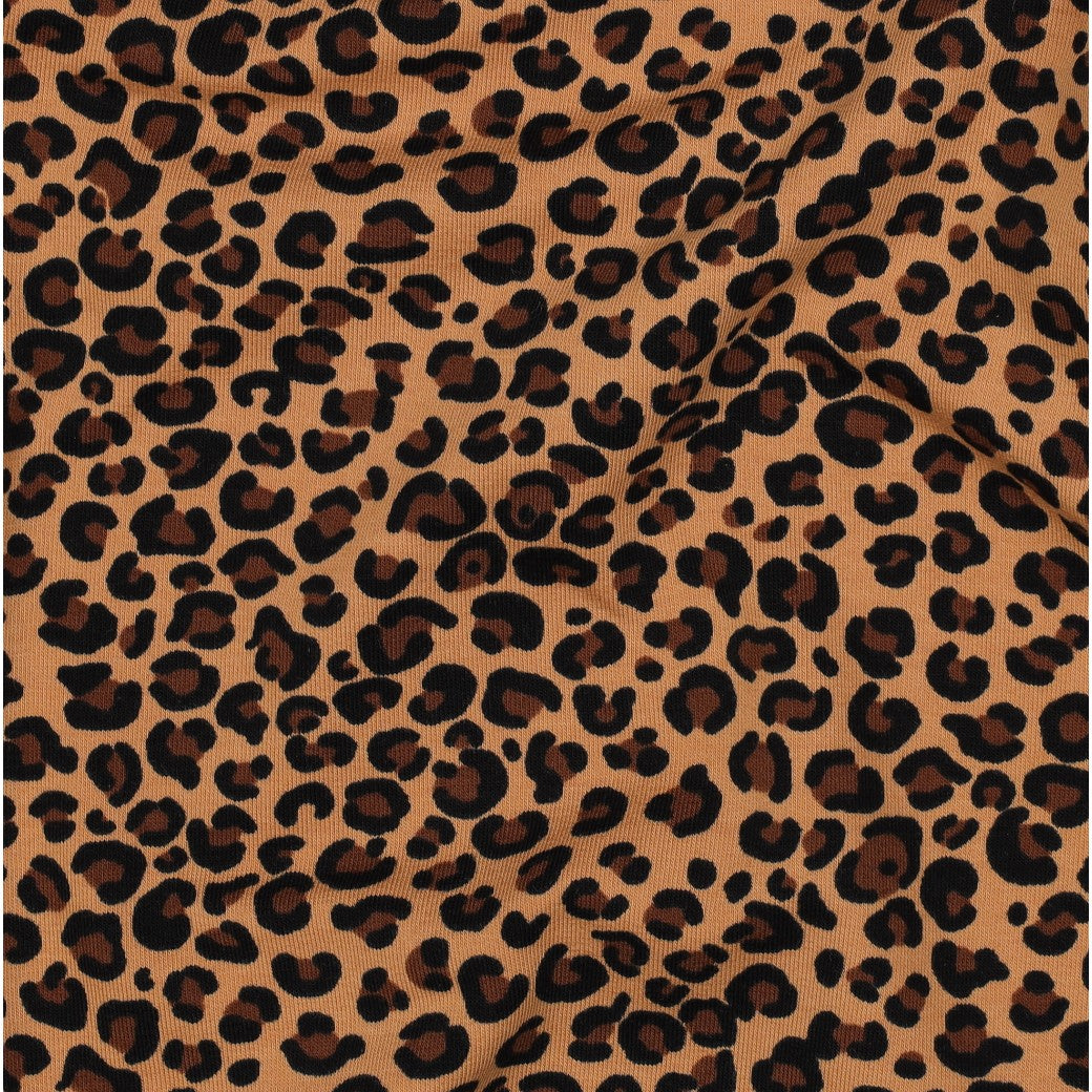 French terry luipaardprint bruin