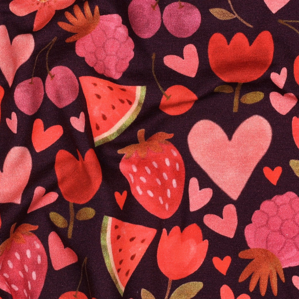 Jersey digitaal fruit donkerpaars