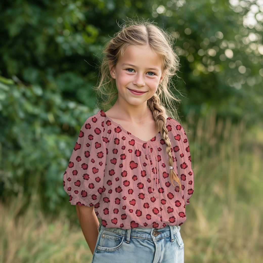 Hydrofiel luipaardprint roze