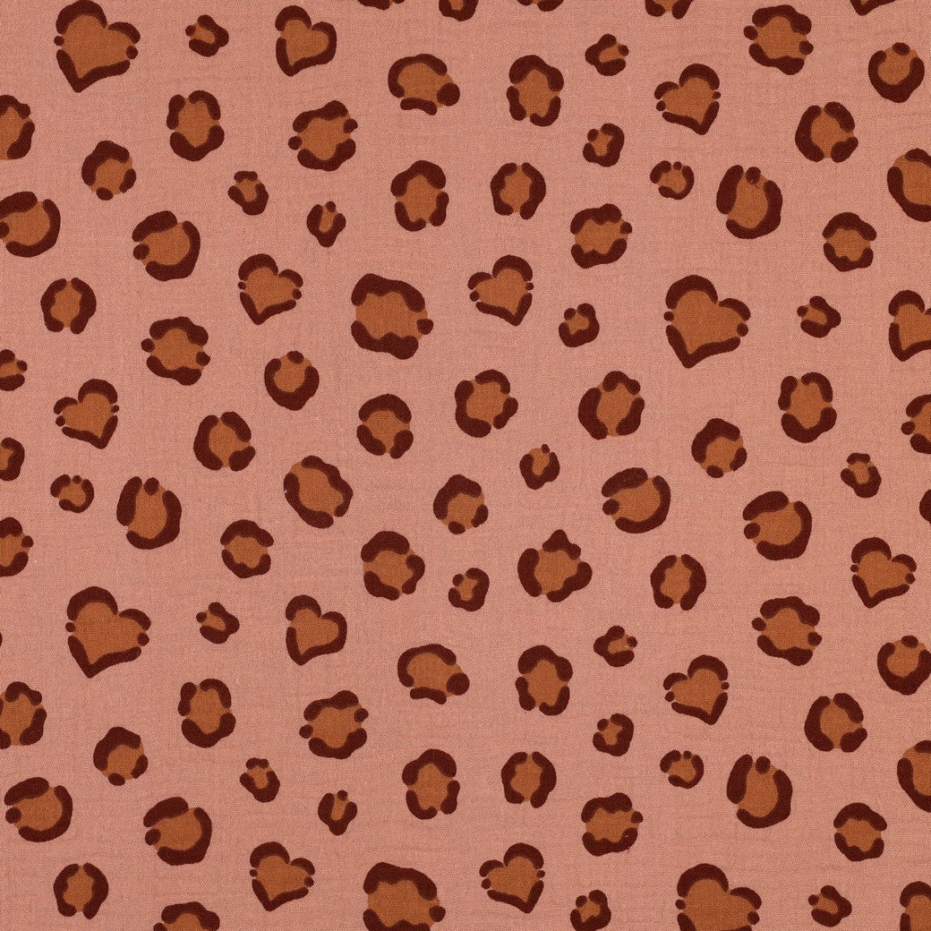 Hydrofiel luipaardprint perzik