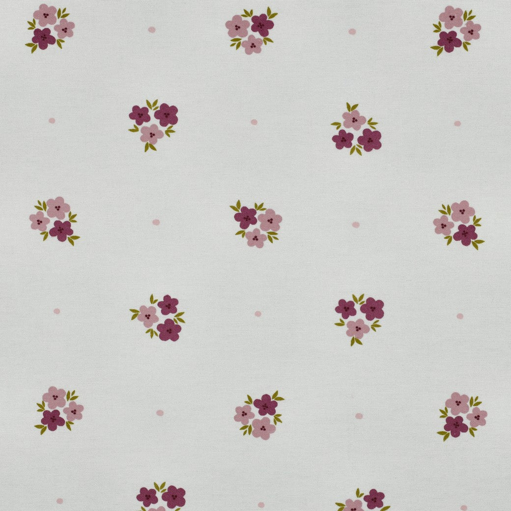 Flanel bloemen offwhite