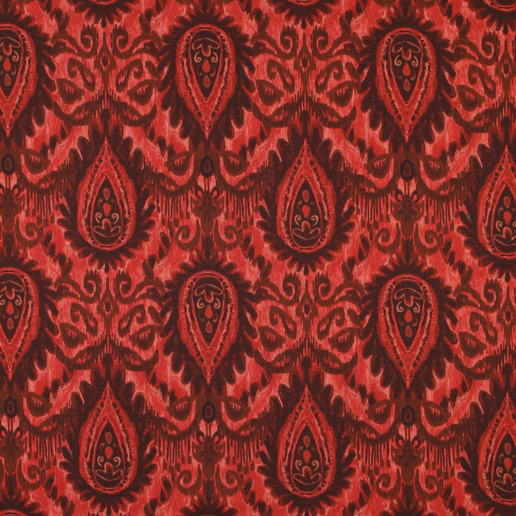 Rosella viscose stretch digitaal ornamenten terra