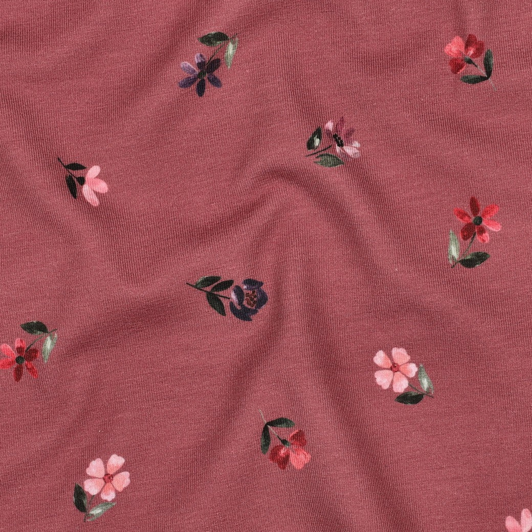 Jersey organic bloemen mauve