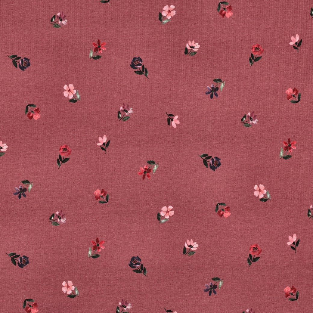 Jersey organic bloemen mauve