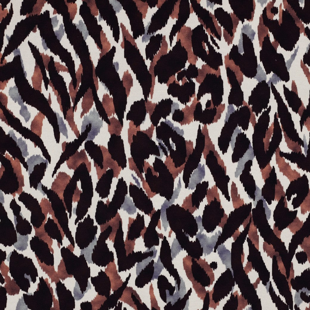 French terry digitaal abstract bruin