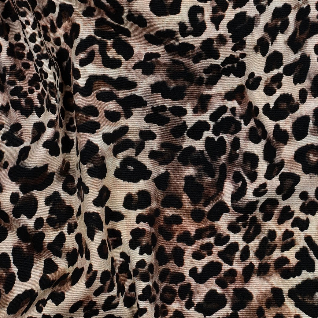 Rosella viscose stretch digitaal dierenprint beige/bruin