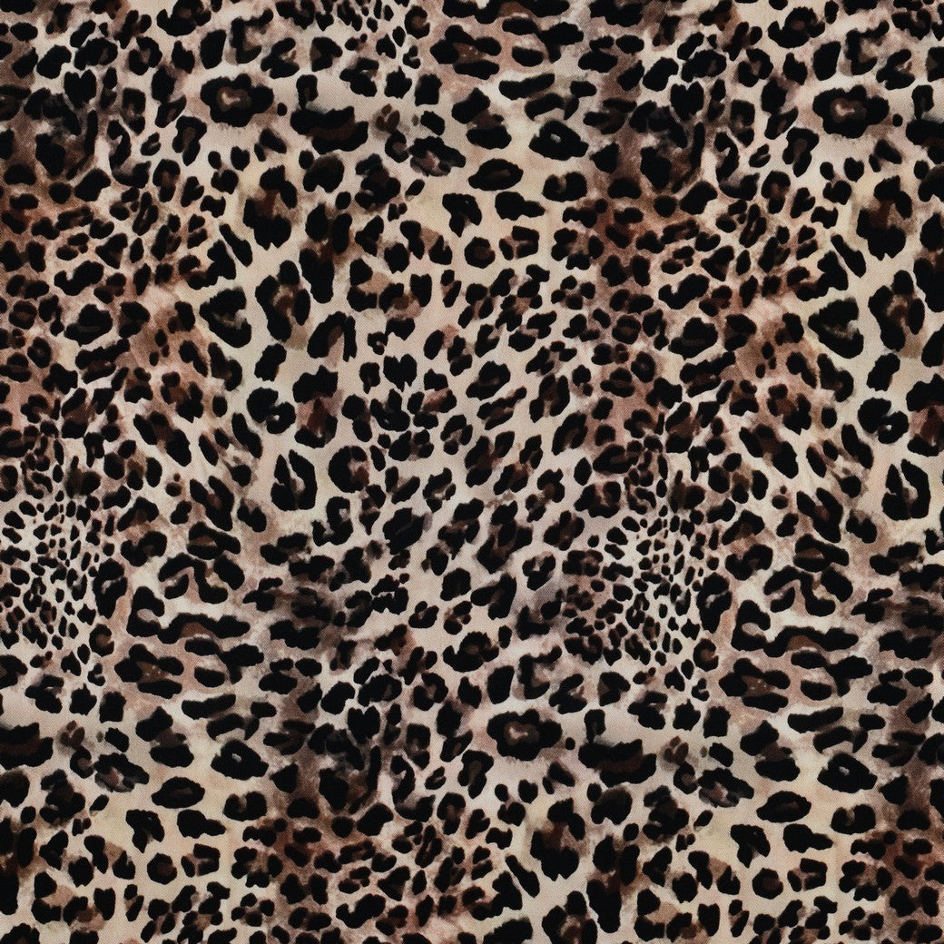 Rosella viscose stretch digitaal dierenprint beige/bruin