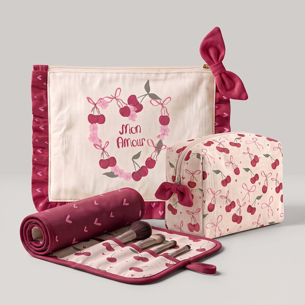 Paneel canvas toilettas kersen rood