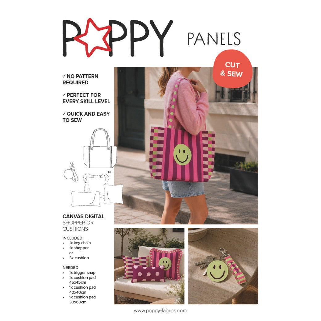 Paneel canvas shopper of kussens stippen/strepen
