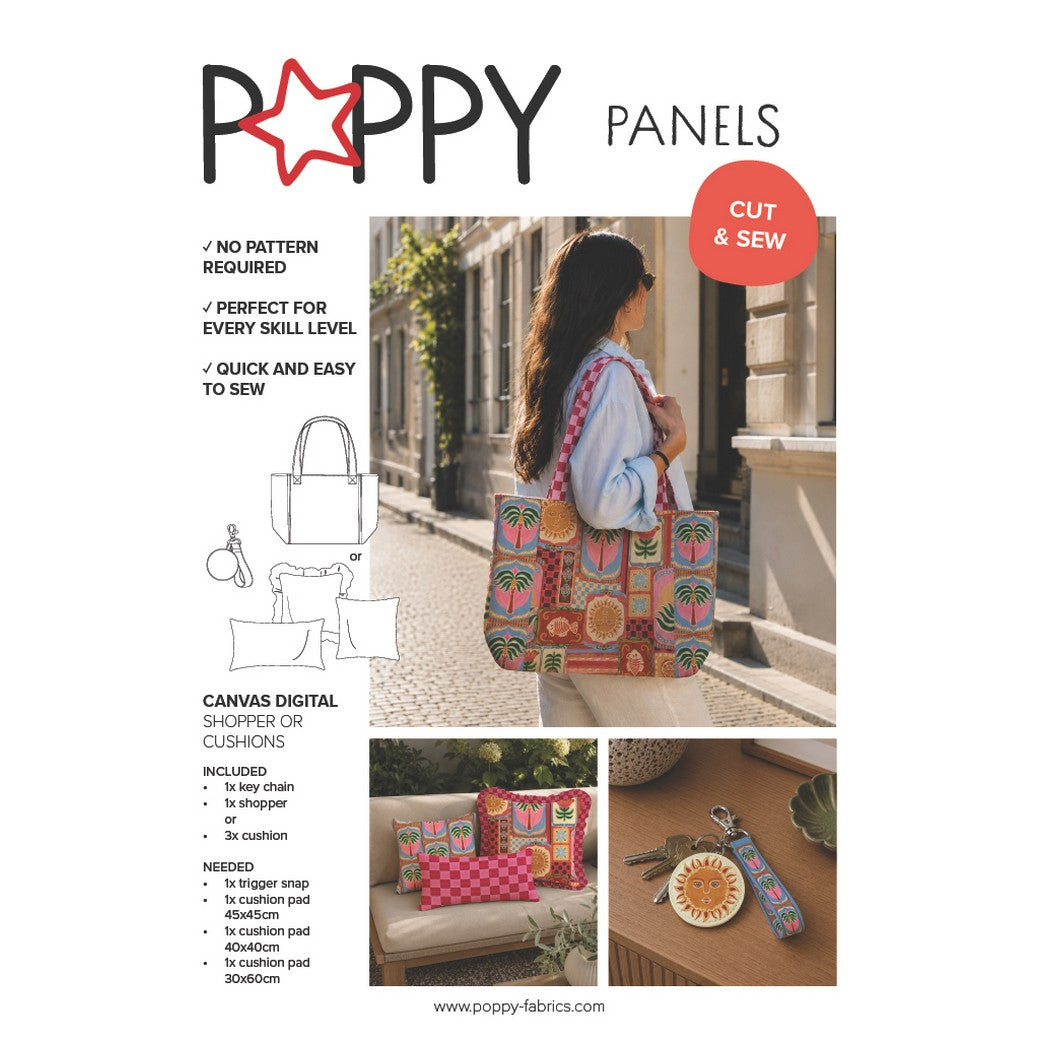 Paneel canvas shopper of kussens patchwork
