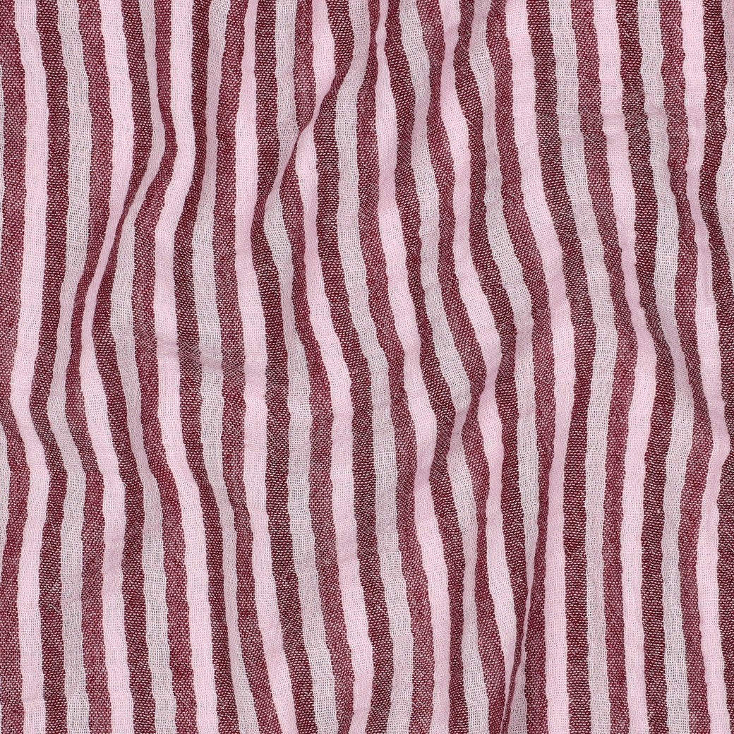 Hydrofiel yarn dyed strepen burgundy/roze
