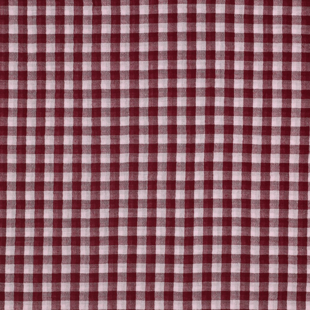 Hydrofiel yarn dyed ruiten burgundy/roze