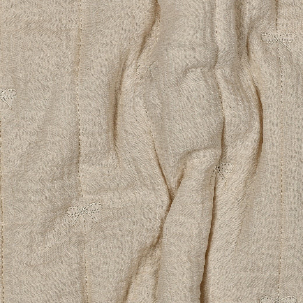 Stepped double gauze strikjes naturel