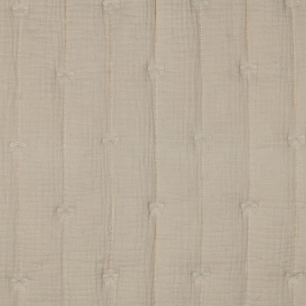 Stepped double gauze strikjes naturel
