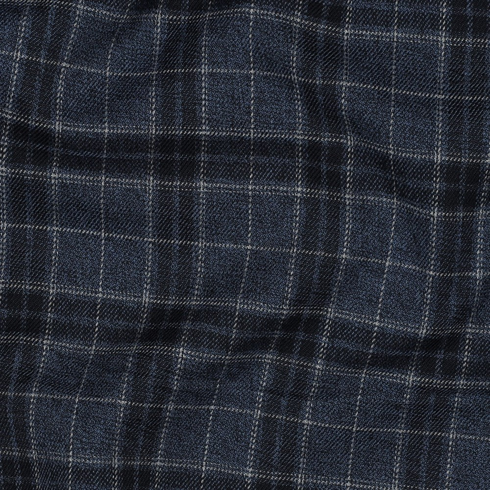 Tartan ruit donkerblauw/grijs