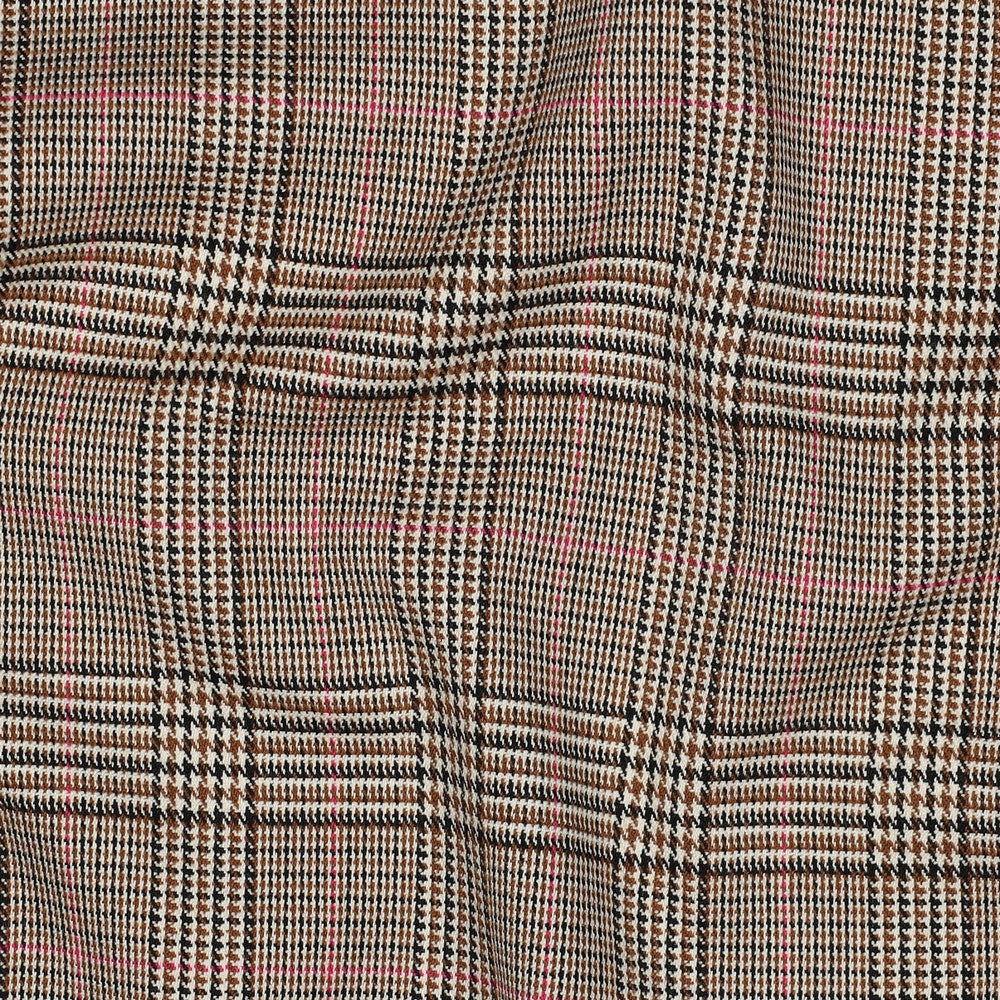 Tartan ruit camel/roze