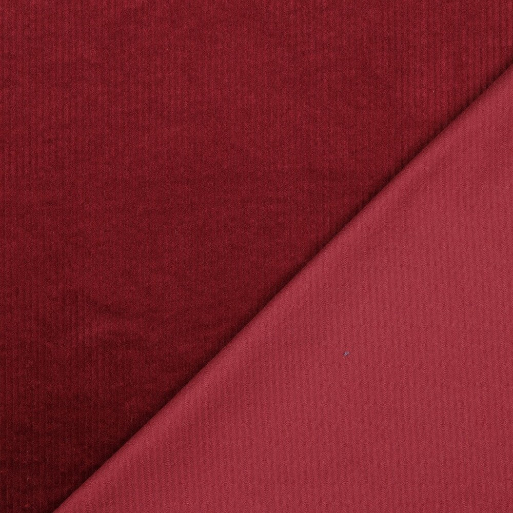 Washed corduroy 6W stretch burgundy