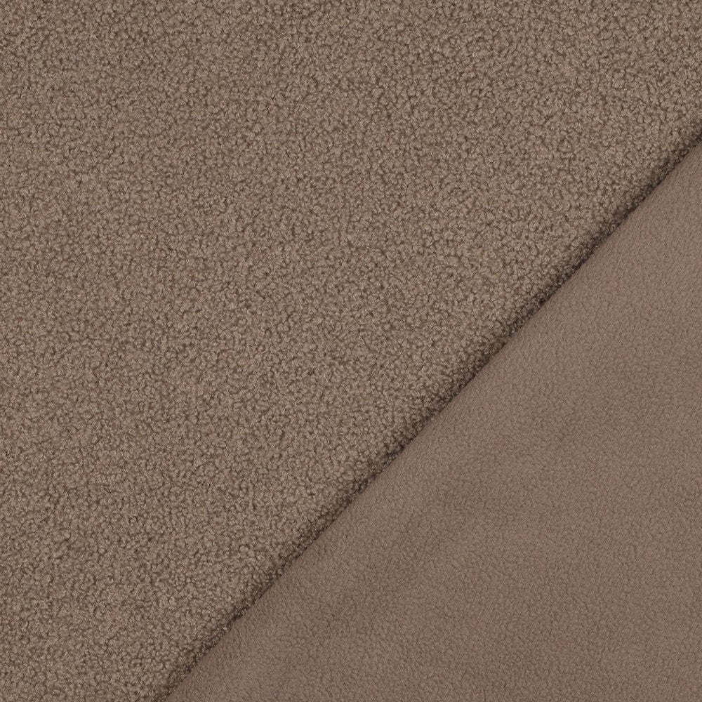 Teddy fleece double sided taupe