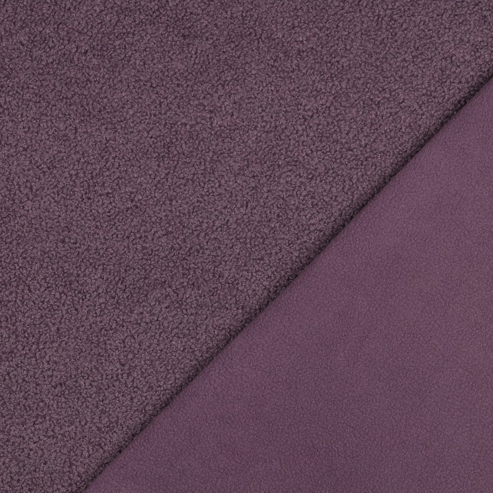 Teddy fleece double sided mulberry