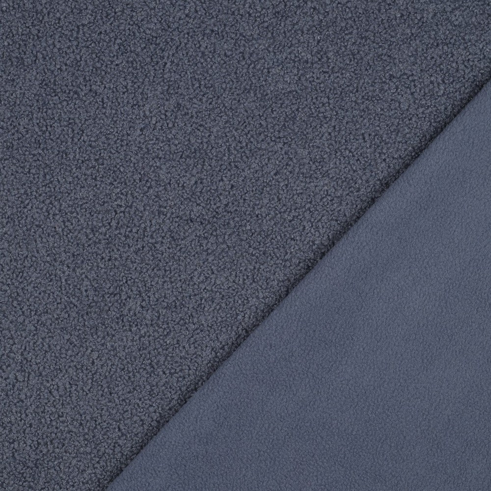 Teddy fleece double sided jeansblauw