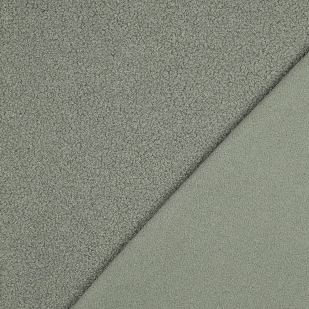 Teddy fleece double sided oudgroen