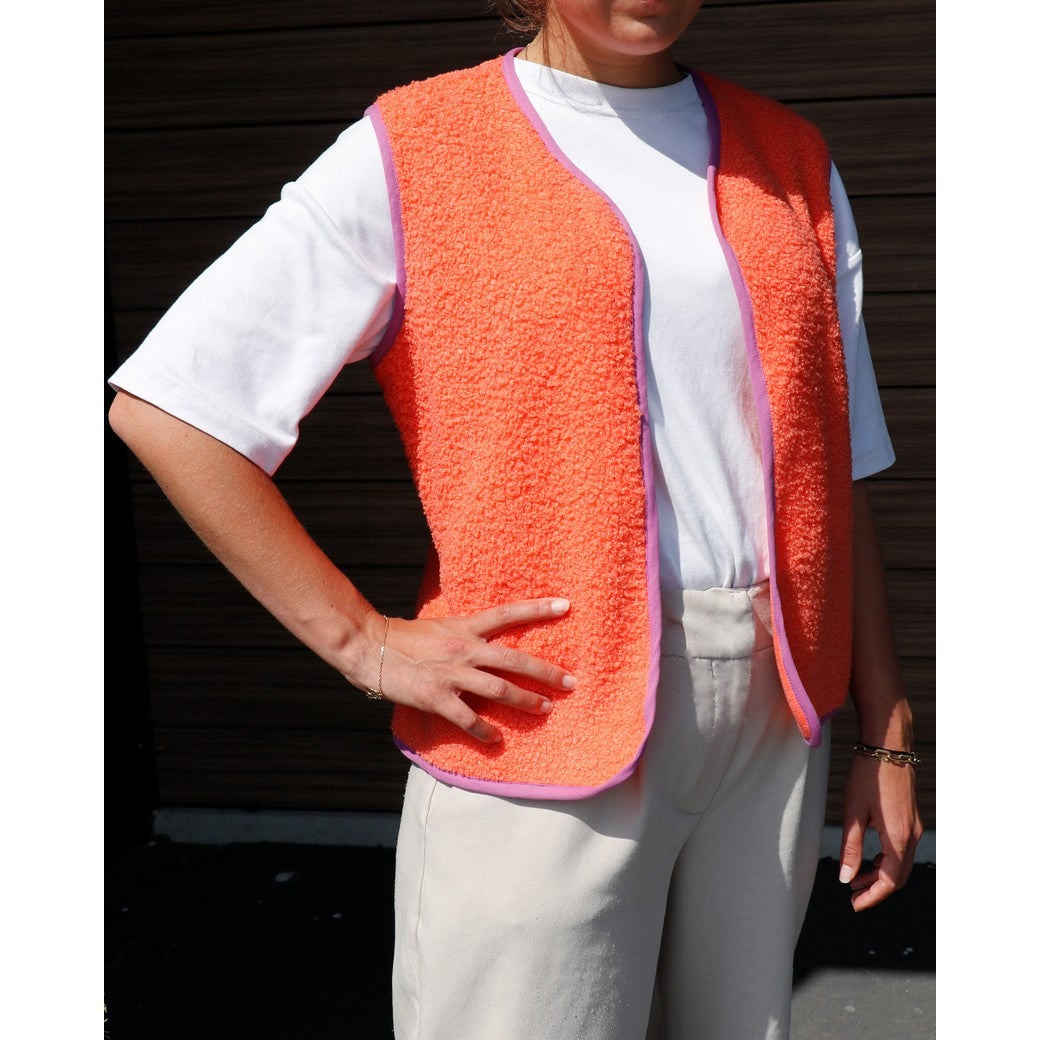 Teddy fleece double sided kobaltblauw